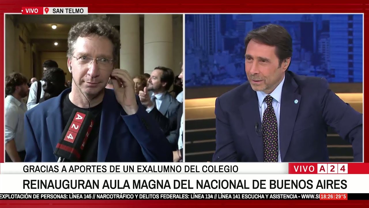 🔴REINAUGURAN AULA MAGNA DEL NACIONAL BUENOS AIRES: GRACIAS A APORTES DE UN EXALUMNO DEL COLEGIO