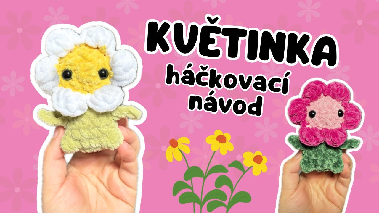 Uh&aacute;čkuj si KVĚTINKU 🌼 h&aacute;čkovac&iacute; n&aacute;vod 🩵 Anet tvoř&iacute;