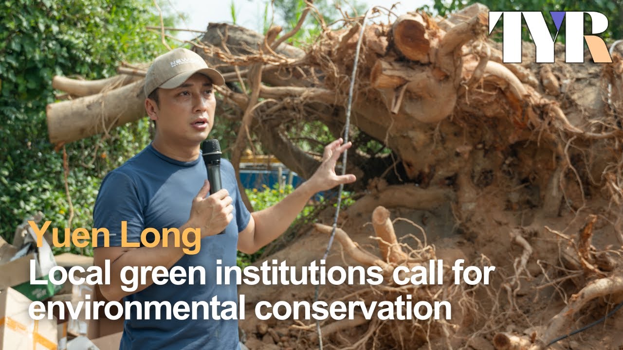 Local green institutions call for environmental conservation after super typhoon hit in Yuen Long