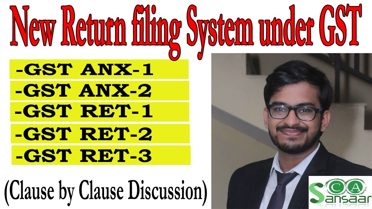 New Return filing System under GST| GST ANX-1| GST ANX-2| GST RET-1| GST RET-2| GST RET-3