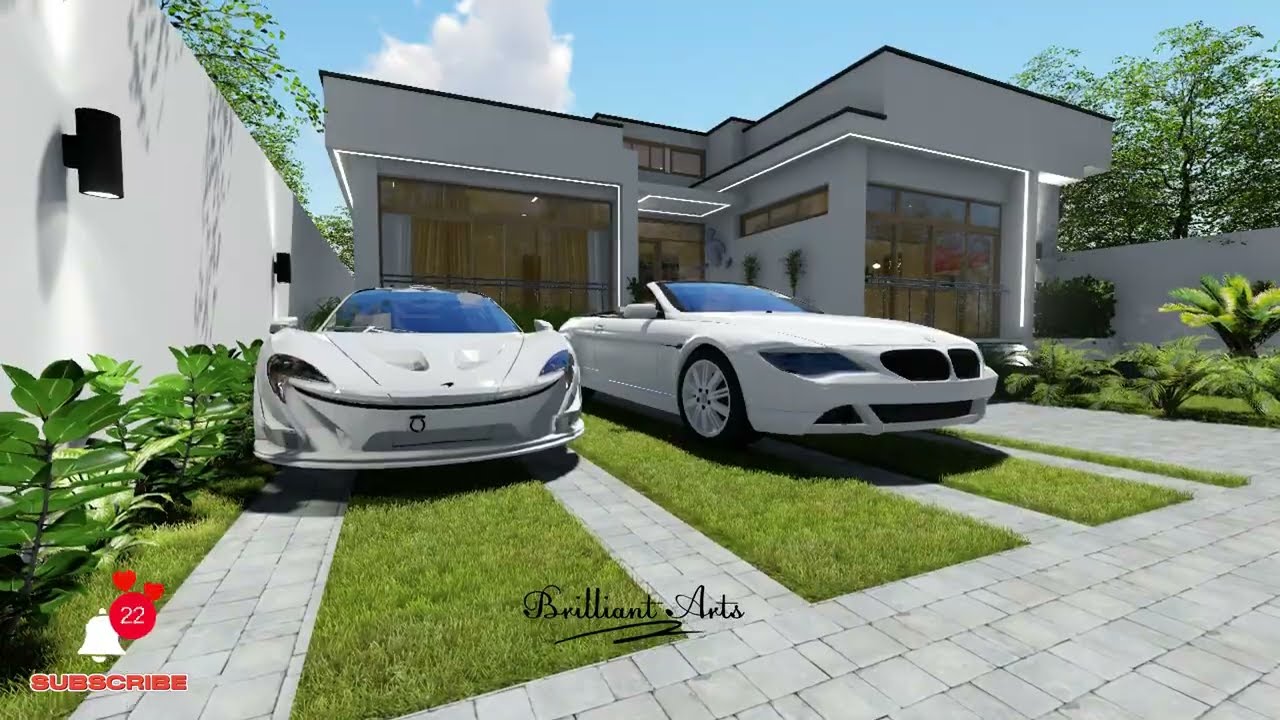 Modern and Minimal Home /3Bedroom with double height ceiling(New layout)
