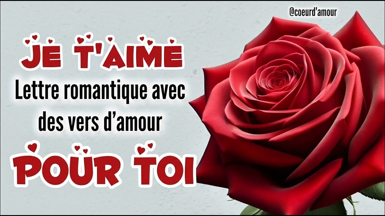 Je t’aime très profondément – Lettre romantique avec un vers d’amour à dédier