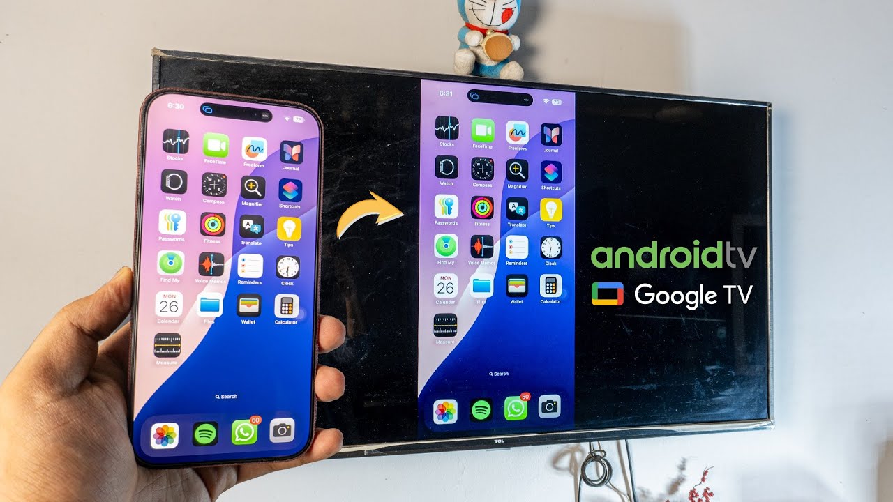 How to Screen Mirror iPhone to Android TV - Screen Mirror to Chromecast - iPhone to Google TV