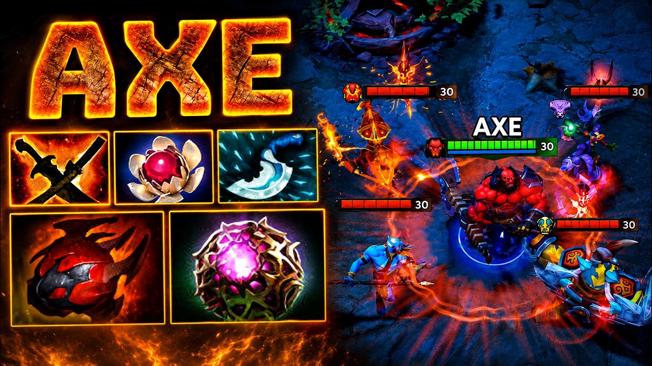 MID AXE is BROKEN with this GENIUS Build - Dota 2