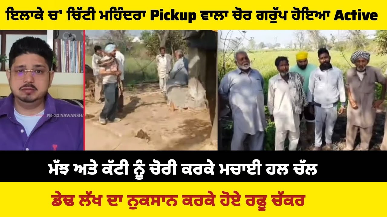 ਲਸਾੜਾ : ਇਲਾਕੇ ਚ' ਚਿੱਟੀ ਮਹਿੰਦਰਾ Pickup ਵਾਲਾ ਚੋ-ਰ ਗਰੁੱਪ ਹੋਇਆ Active !! ਮੱਝ ਅਤੇ ਕੱਟੀ ਨੂੰ ਚੋ-ਰੀ ਕਰਕੇ..।