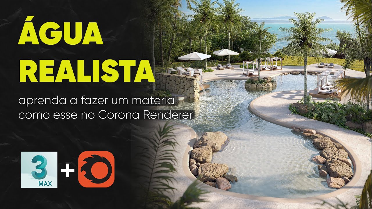 📺Materiais realistas no Corona Renderer - Agua de piscina