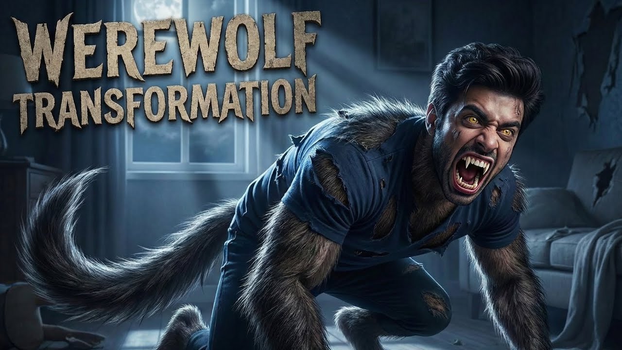 🐺 Full Moon Night 😱 | इंसान से Werewolf बनने की सबसे दर्दनाक Transformation #viral #trending #ai