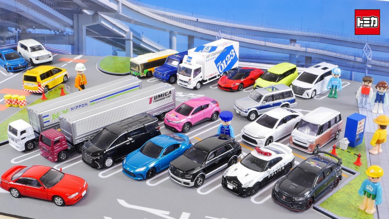リアルな首都高！ロングトミカも遊べる！ トミカラマ 首都高速 大黒パーキング マットA トミカタウン ／Tomica Shutoko Parking Area