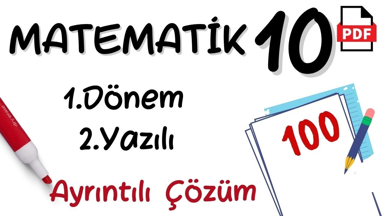 Matematik 10. Sınıf 1. Dönem 2.Yazılı Maarif Model Yeni Müfredat yazılıya hazırlanıyorum Matematik10