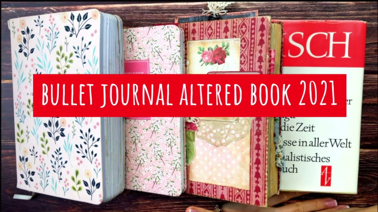 New Altered Book/Bullet Junk Journal 2021/Altering the Cover and Attaching End Papers