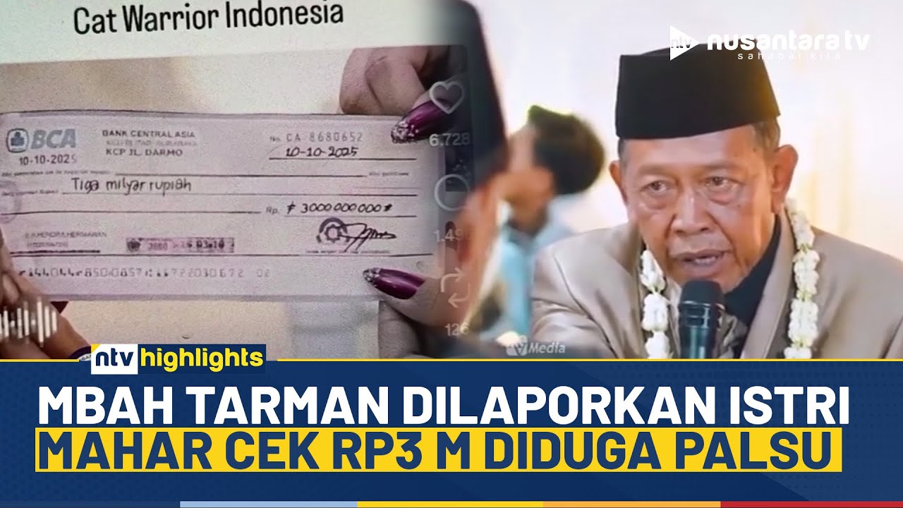 Ramai Mahar Cek Rp3 Miliar Palsu, Mbah Tarman Resmi Dilaporkan Istrinya | NTV HIGHLIGHTS