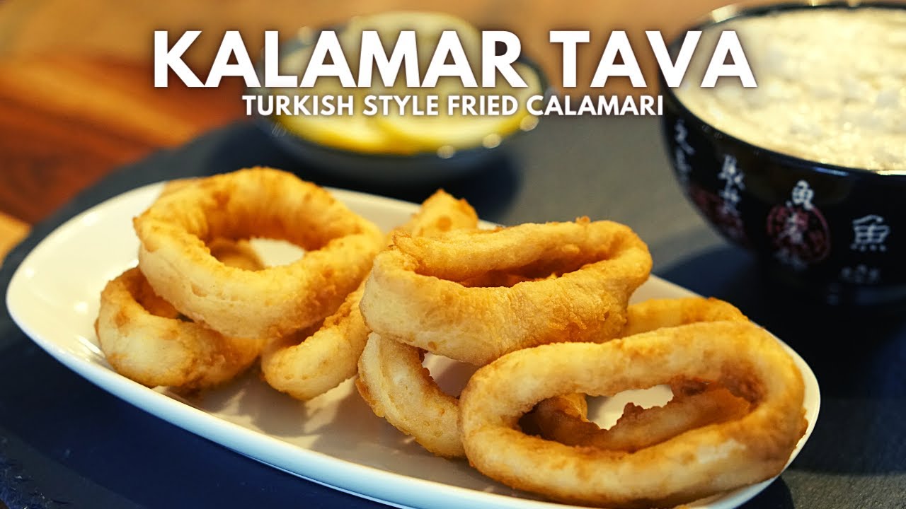 Kalamar Tava, Fried Calamari Turkish Way with Tarator Sauce
