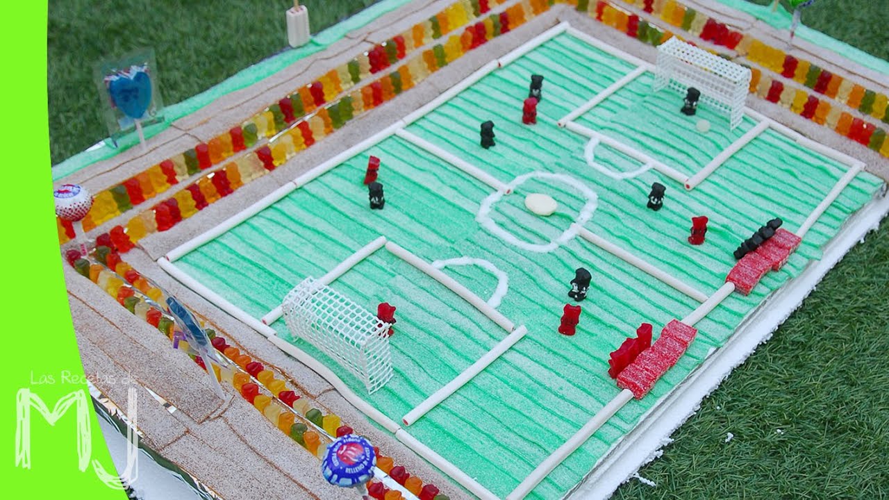 Tarta Fútbol de chuches para fiestas