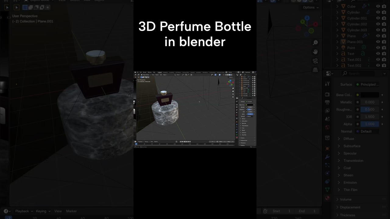 Professional 3D Perfume Bottle Visualization. 