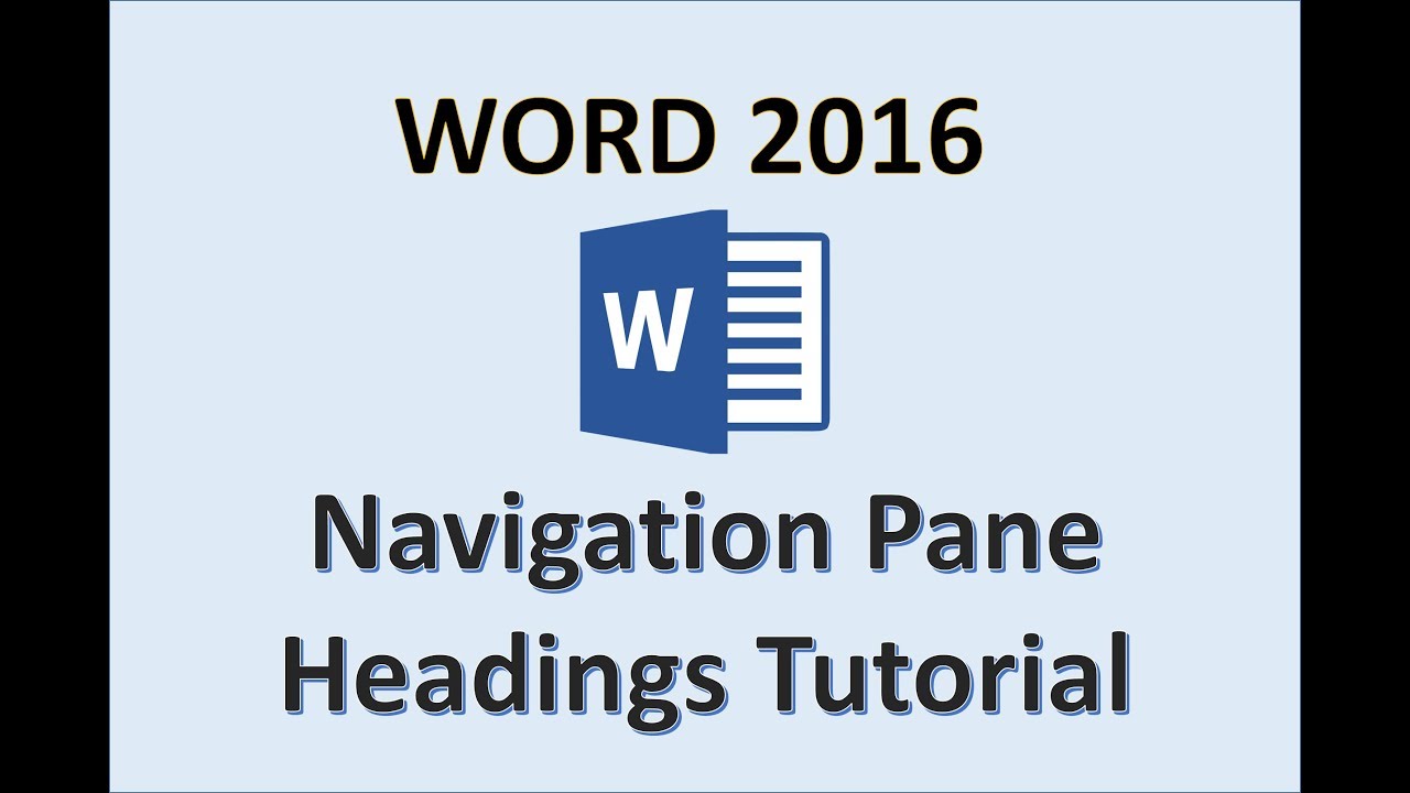 Word 2016 - Navigation Pane Tutorial - How To Show, Use, Hide, Headings in Microsoft MS Office 365