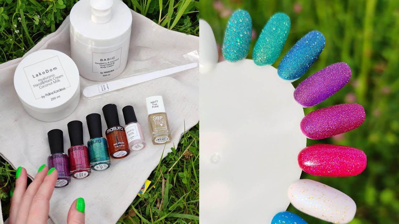 Masura -40%🛍️ уход, база, топ, лаки 💅🏻 Матовый топ с поталью от Step ✨