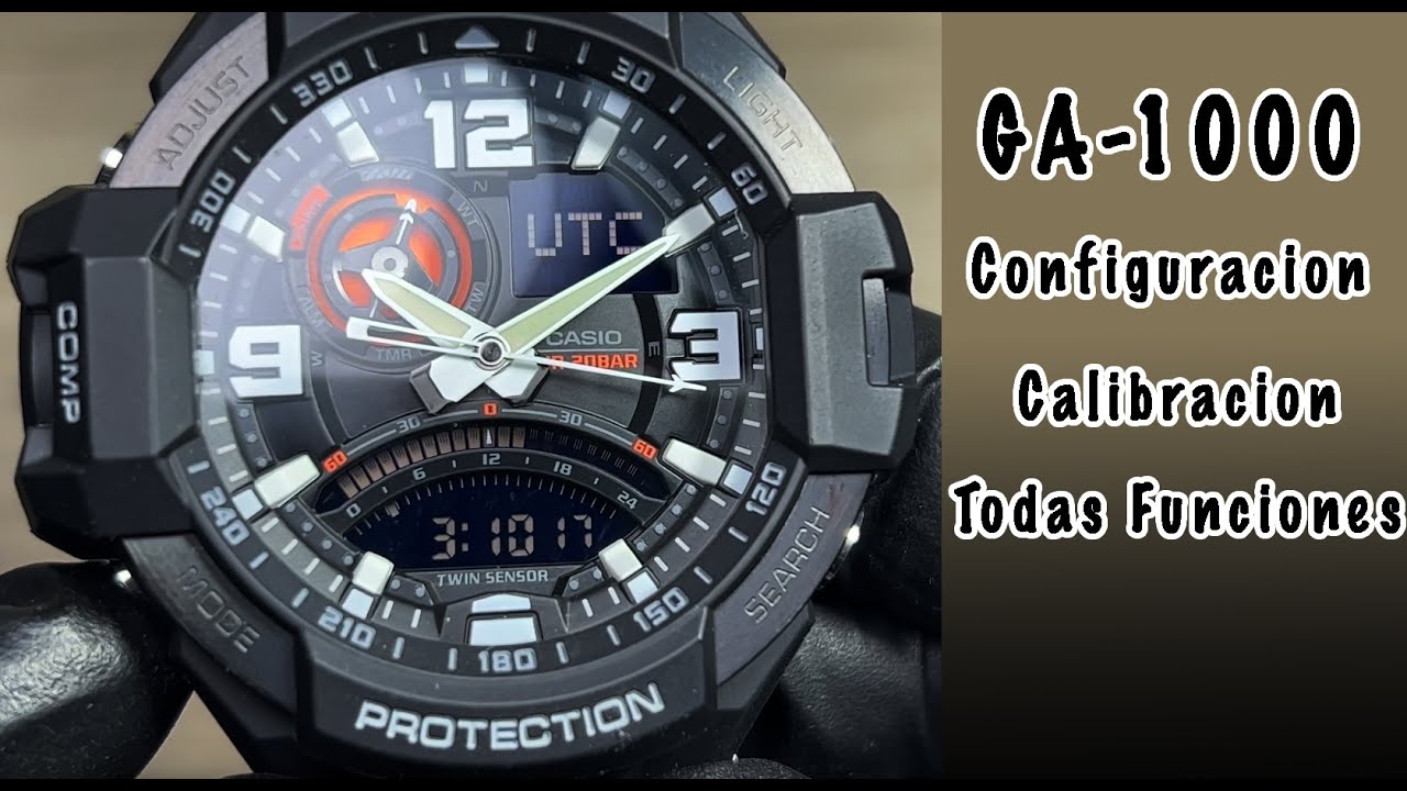 G-Shock GA-1000 Configuración y Calibracion de TODAS Las FUNCIONES.