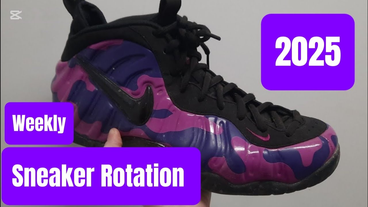 Weekly Sneaker collection rotation | Purple Camo Foamposites, Nike Flightposites, Reebok Questions