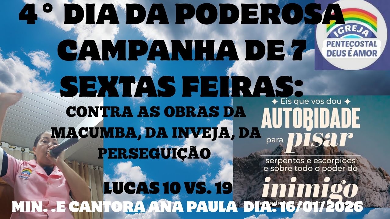 🟣 ÀS 22HRS. 4° DIA DA PODEROSA CAMPANHA; O SENHOR VAI MOVER COM PODER; O MAL NÃO VAI RESISTIR 🙏🙌🔥