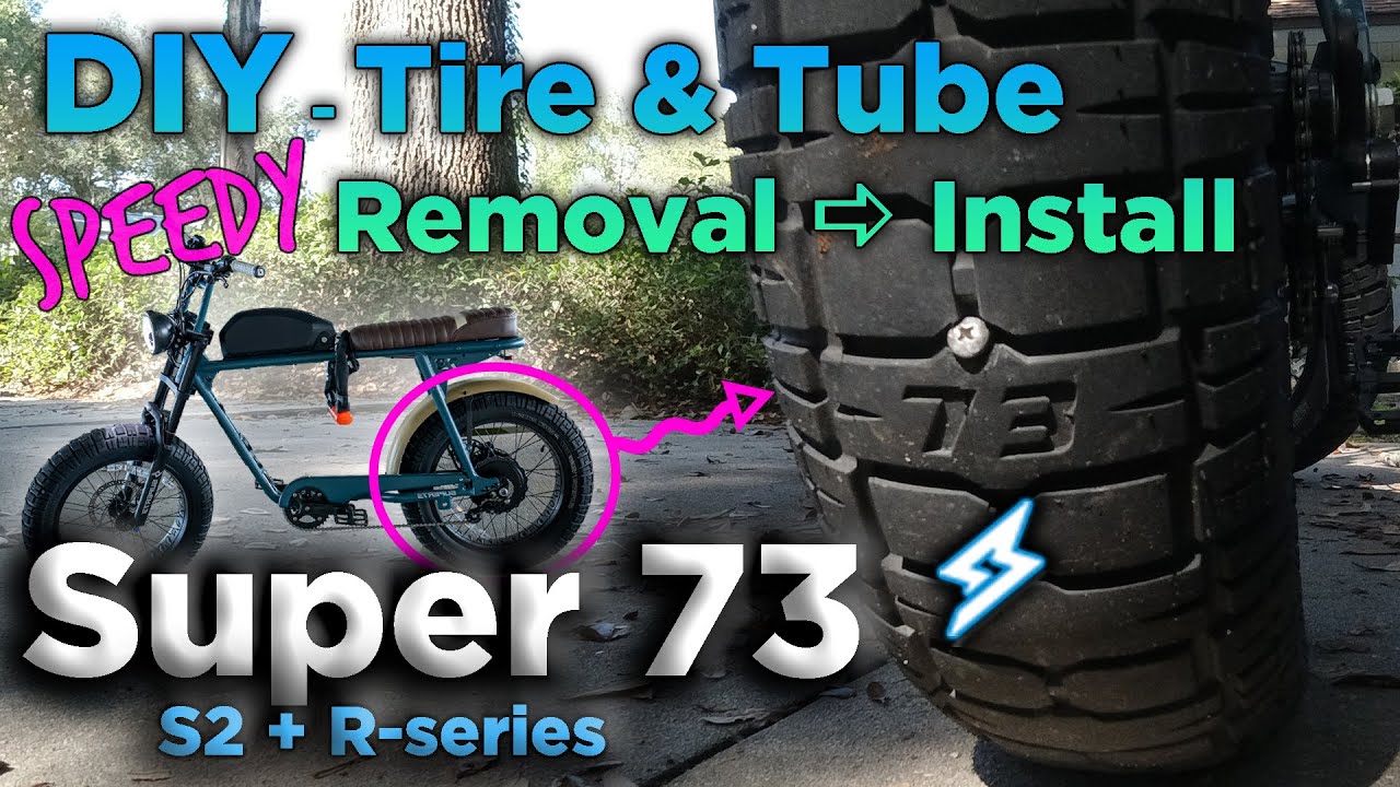 Super 73 S2 Rear TIRE + TUBE Removal & Install w/ Tuffy Liner | HOW TO: Replace Super73 Rear Wheel