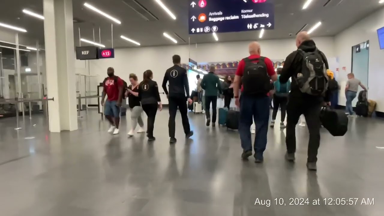 Airplane to Taxi Rental at Keflavík International Airport, Iceland, Aug 10, 2024