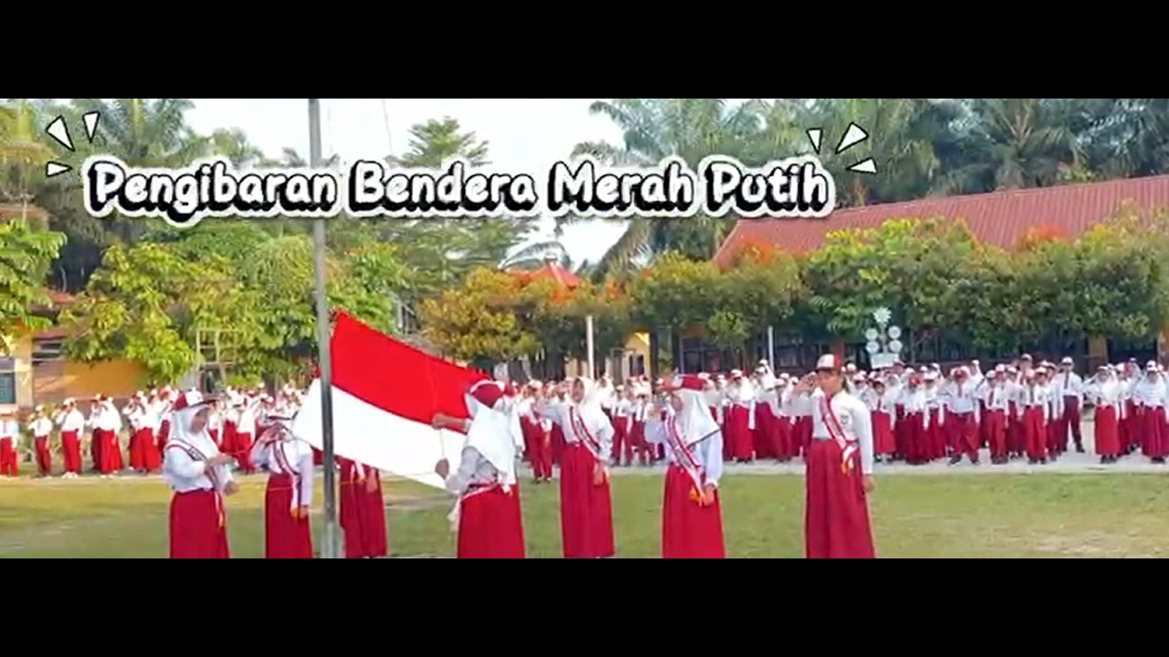 Upacara Bendera UPT SD Negeri 011 Pancuran Gading