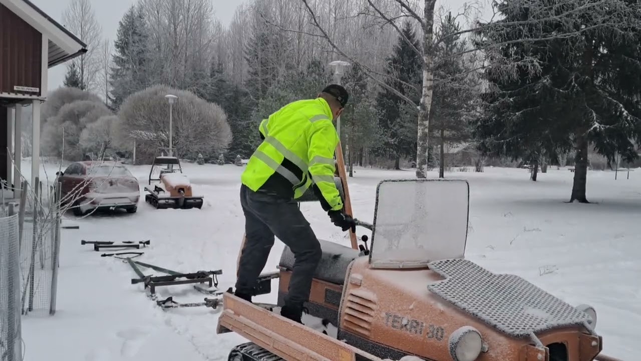Reki jäätyi kiinni, liina poikki