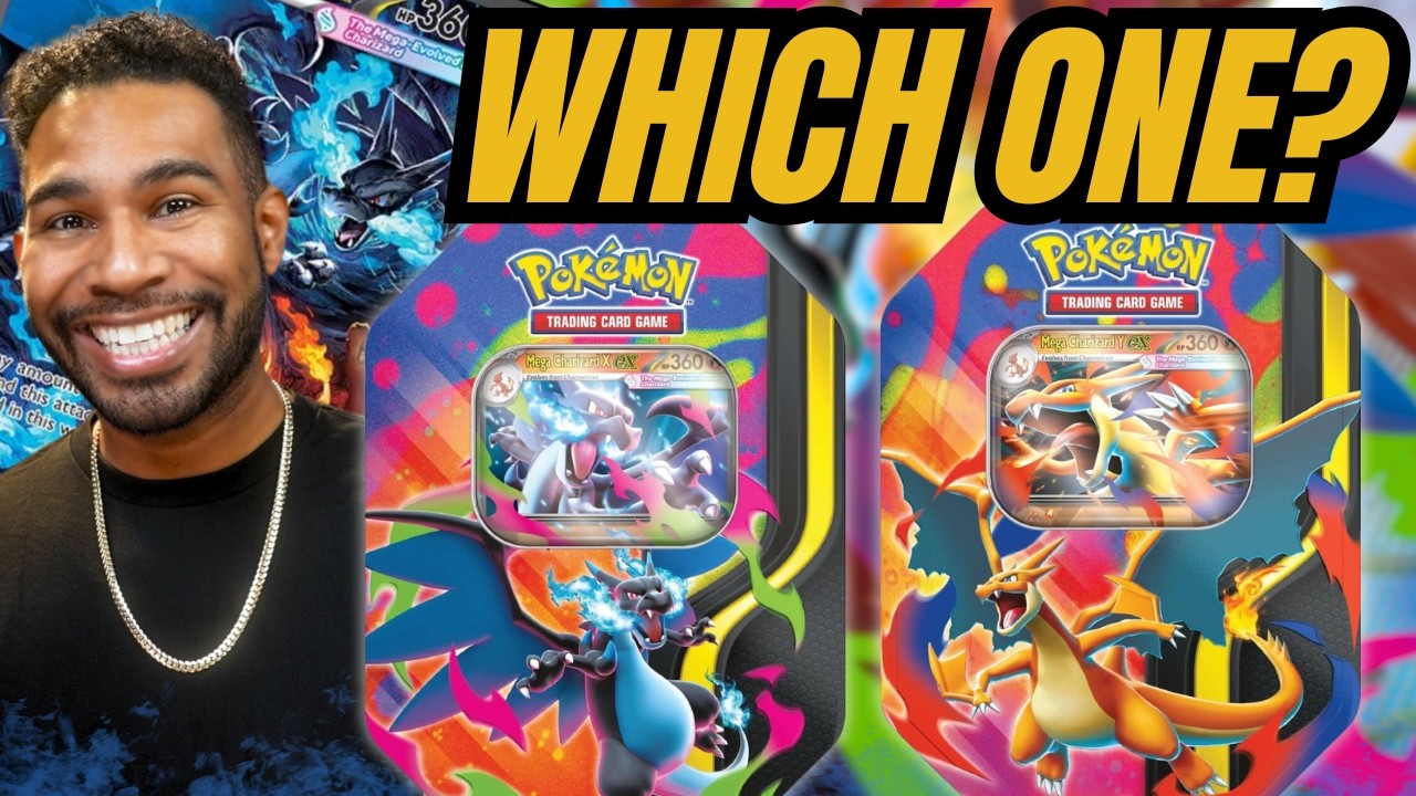 Mega Charizard Tins - Charizard X vs Y