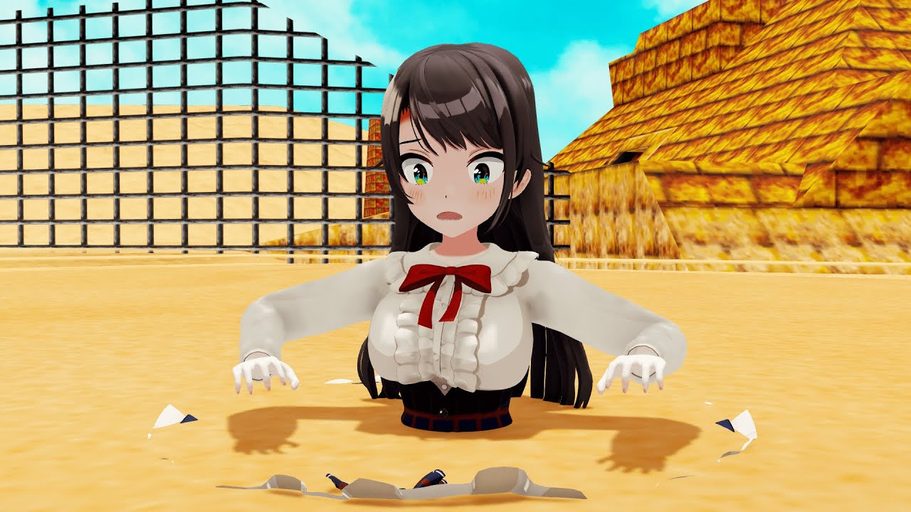 [Alternative outfit 1] Subaru in the sinking sand of Shifting Sand Land (MMD Quicksand Animation)