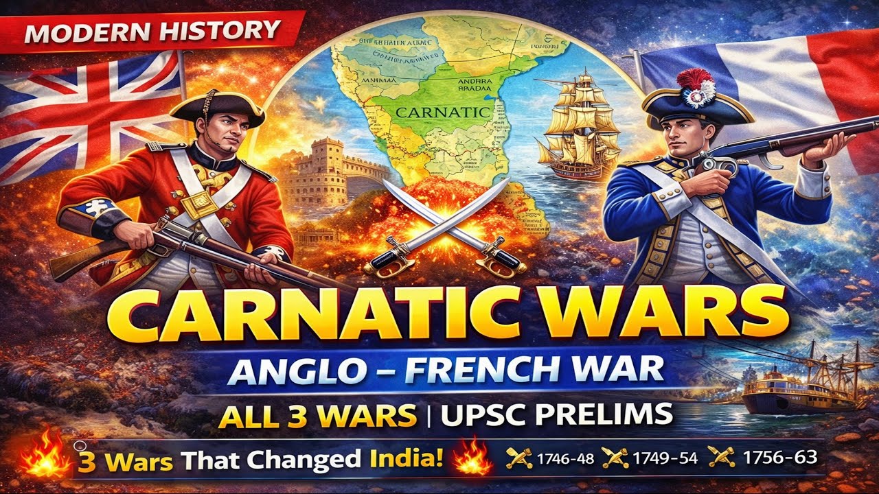 Carnatic Wars Explained 🔥 Anglo-French Struggle in India | UPSC History