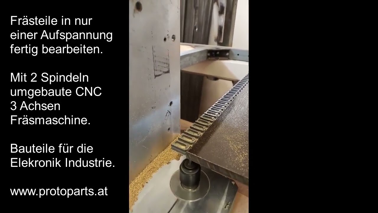 2 Spindel Fertigbearbeitung in einer Aufspannung (Finishing millparts in one op - 3 axes 2 spindles)