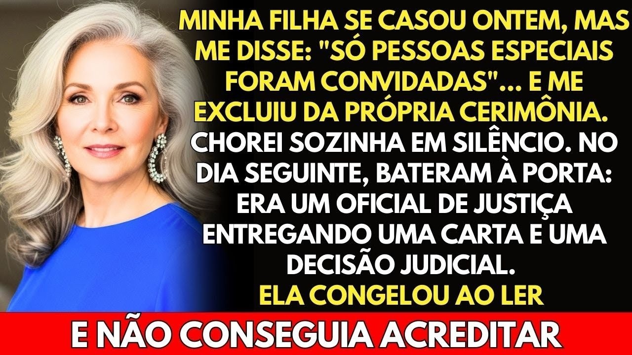 Minha filha se casou ontem, só chamou “Pessoas Especiais”. No dia seguinte... o que aconteceu