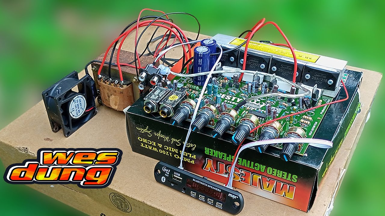 MERAKIT POWER ACTIVE SPEAKER PMPO MAJESTY SEKALIGUS PASANG MODULE BLUETOOTH DAN KIPAS ( PART 1 )