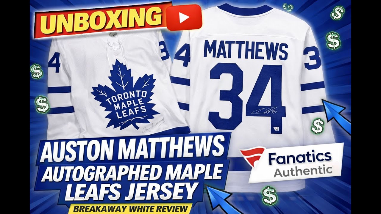 Unboxing Auston Matthews Autographed Maple Leafs Jersey Fanatics Authentic Breakaway White