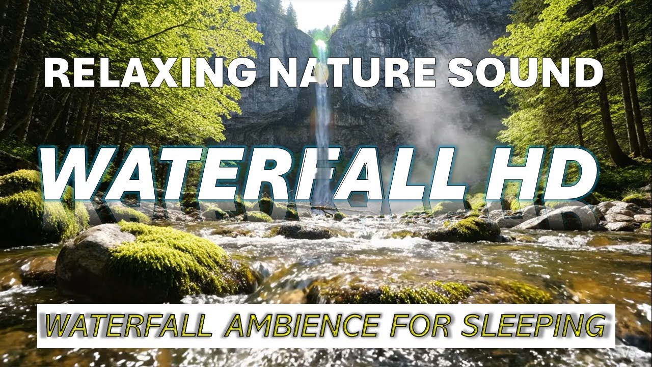 Peaceful Waterfall Ambience for Sleep, Meditation & Stress Relief | Relaxing Nature Ambience 🌿