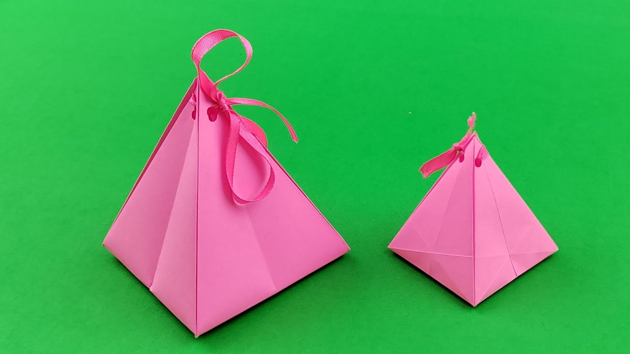 Comment faire une boîte-cadeau pyramide || Coffret cadeau bricolage || Idées d'emballage cadeau