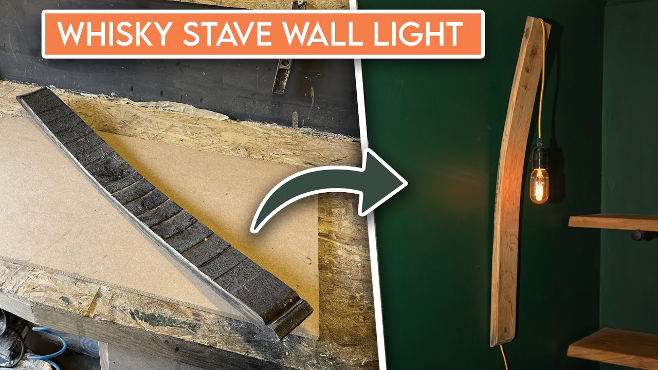 Whisky Barrel Stave Light Build | Wall Mounted