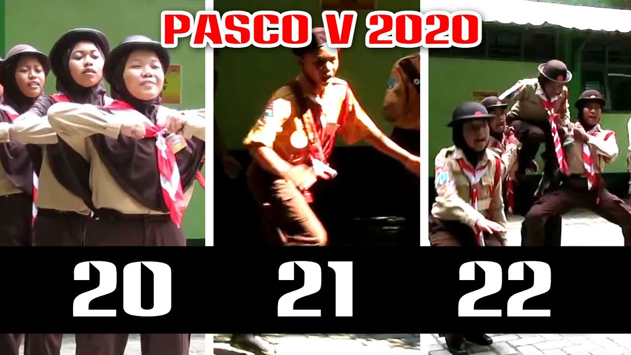 Lomba Yel Yel Pramuka Penggalang PASCO V 2020 SMKN 1 Ponorogo | Regu 20, 21, 22