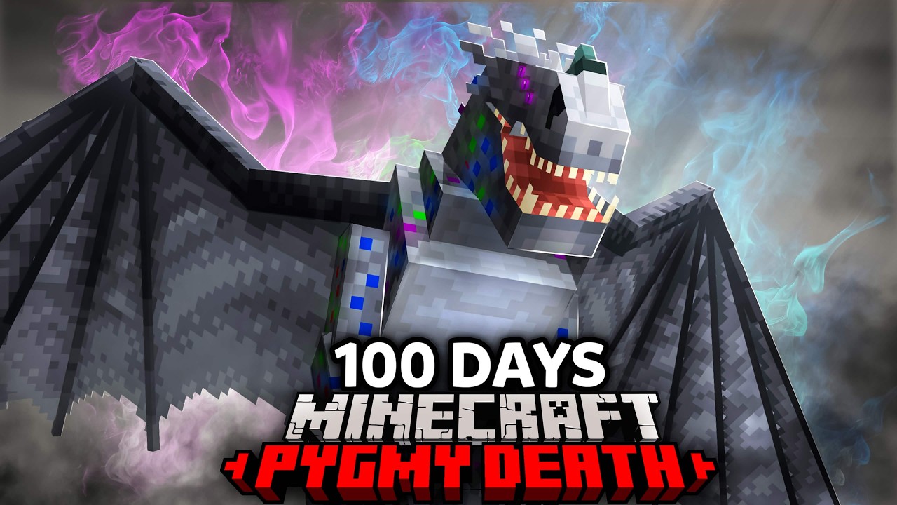 I Spent 100 Days in PYGMY DEATH ONLY HOW TO TRAIN YOUR DRAGON in Minecraft!