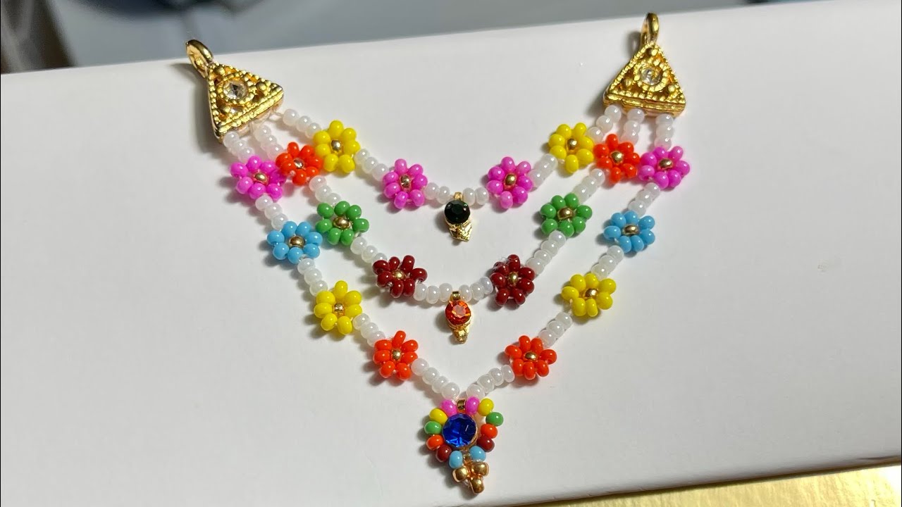 Beaded Daisy Necklace/Thakorji kanth Mala/Laddu Gopal mala/Gadi Malaji/Lalan Shringar