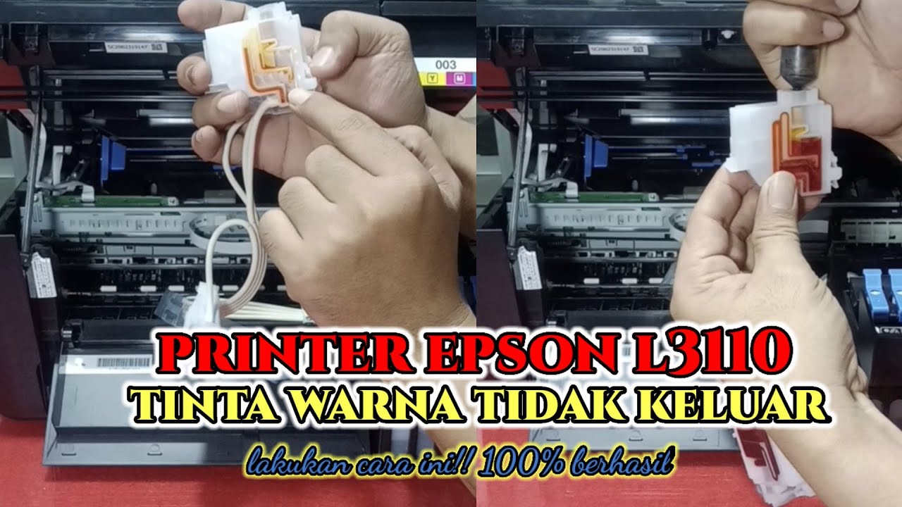 Cara Mengatasi Printer Epson L3110 Tinta Warna Tidak Keluar / Bergaris