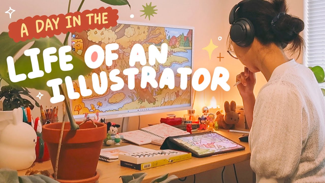 a day of the life of a digital artist 📖 7am to 11pm // peaceful art vlog