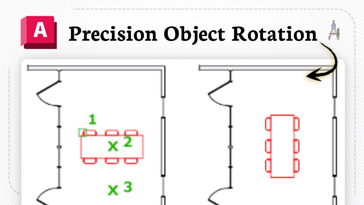 Как повернуть объект для выравнивания в AutoCAD (Precise Drafting)