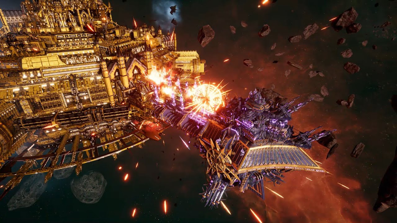 Skalgrim Mod 2021: Phalanx - Imperial Fists vs Chaos - Battlefleet Gothic Armada 2
