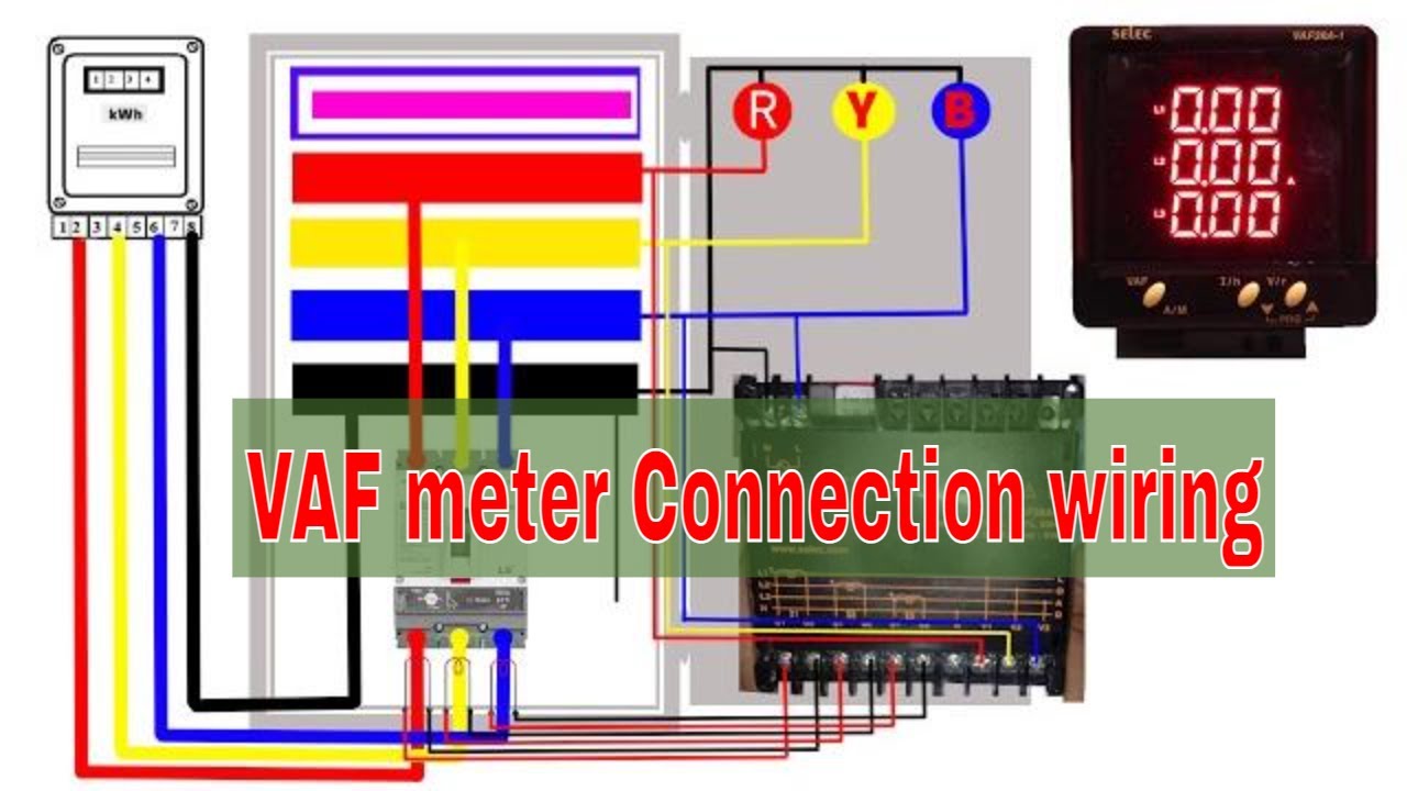 LT DB VAF meter Connection wiring | L T VAF Meter connection wire | VAF Meter Full Wiring Practical