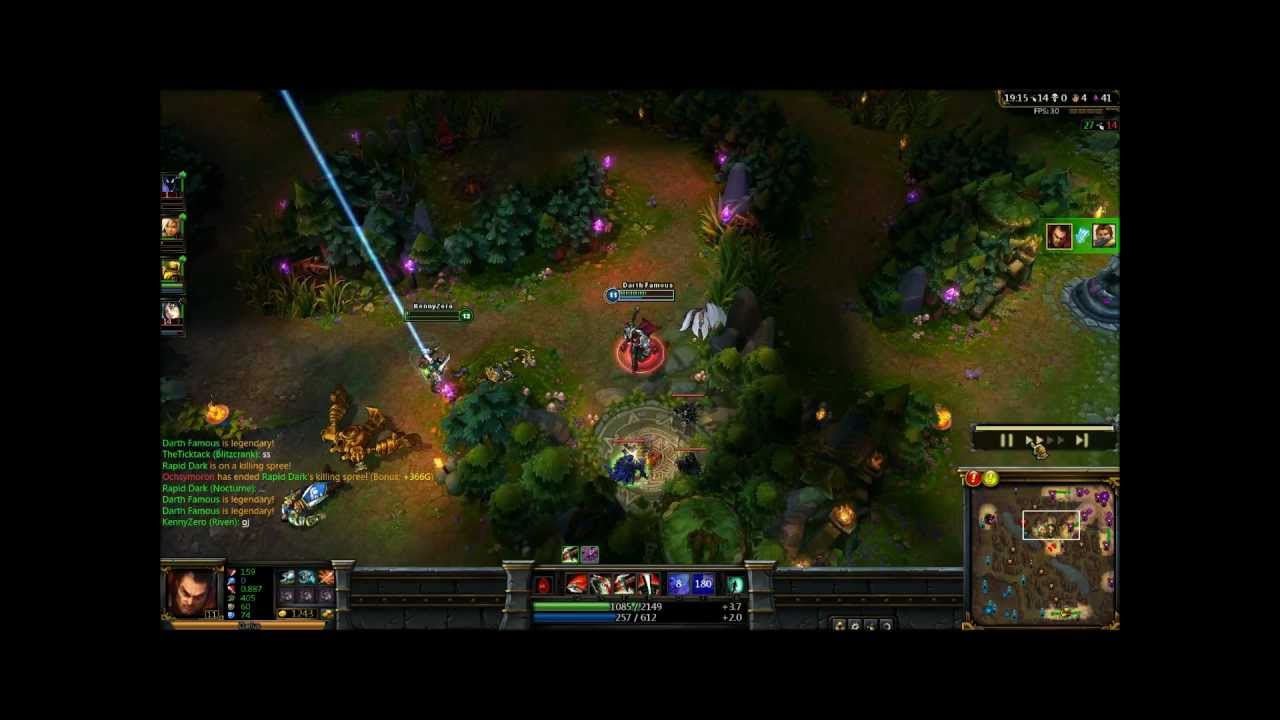 League of Legends Darius ownage + lvl 1 (Penta)