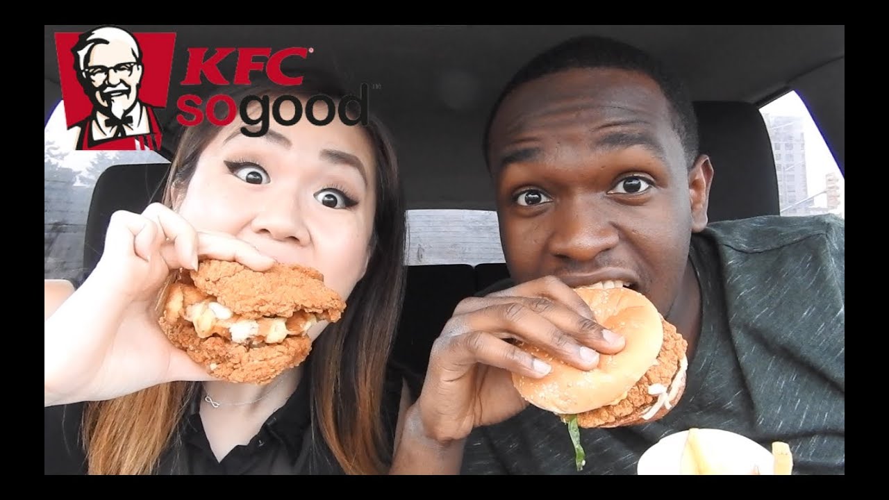 KFC Mukbang/Eating Show 먹방 | Waffle Double Down