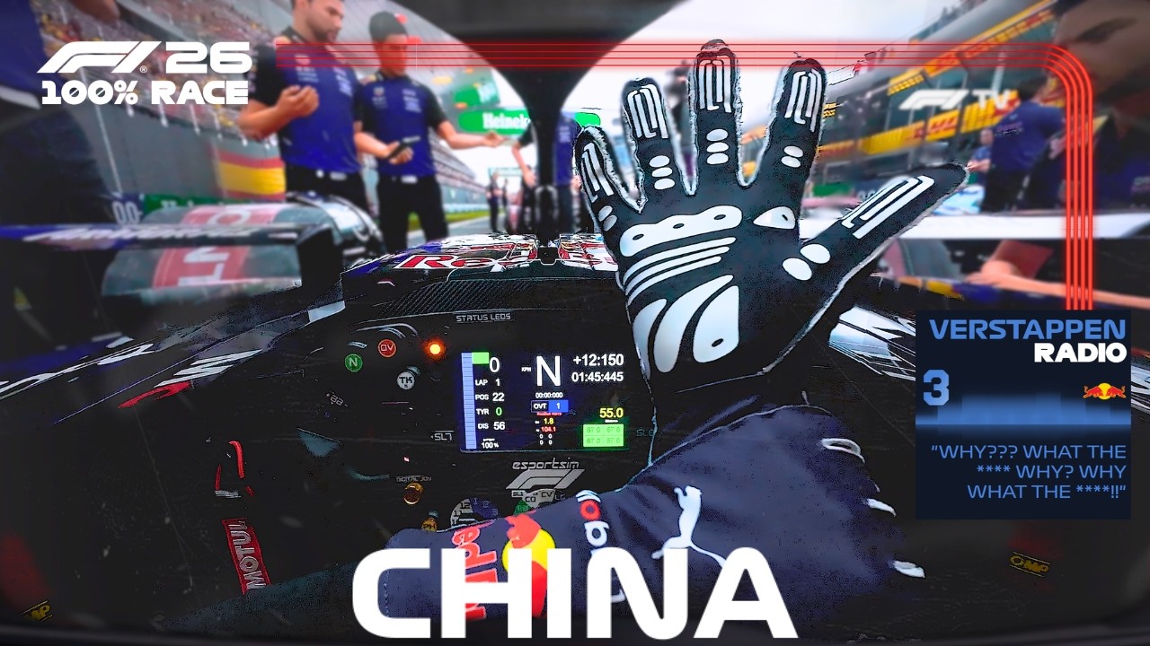 ULTRA REALISTIC F1 2026 - Max Verstappen Red Bull China GP 100% Race