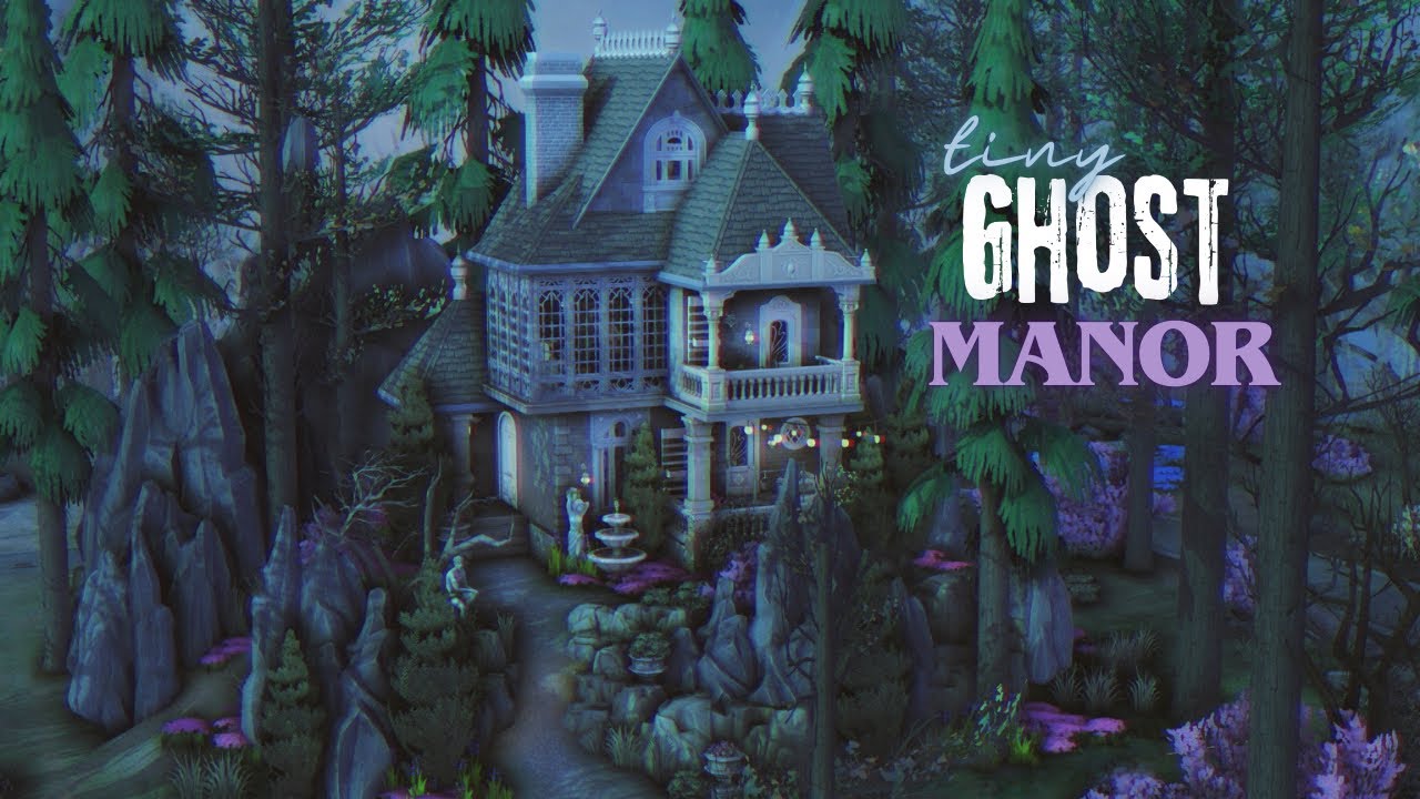 Tiny Ghost Manor 🕰️🕯️| The Sims 4 - Life and Death | Speed Build with Ambience Sounds