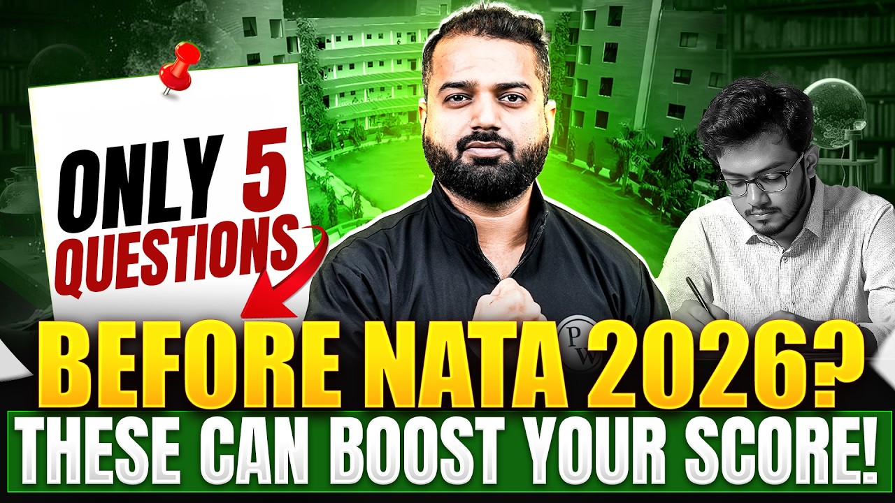 NATA 2026 Maths Most Repeated Questions | Last Minute Revision Before Exam